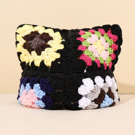 Women Cat Ears Knitted Hollow Winter Beanie Hat