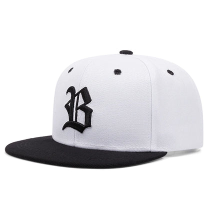 Gothic Letter B Hip Hop Snapback Cap