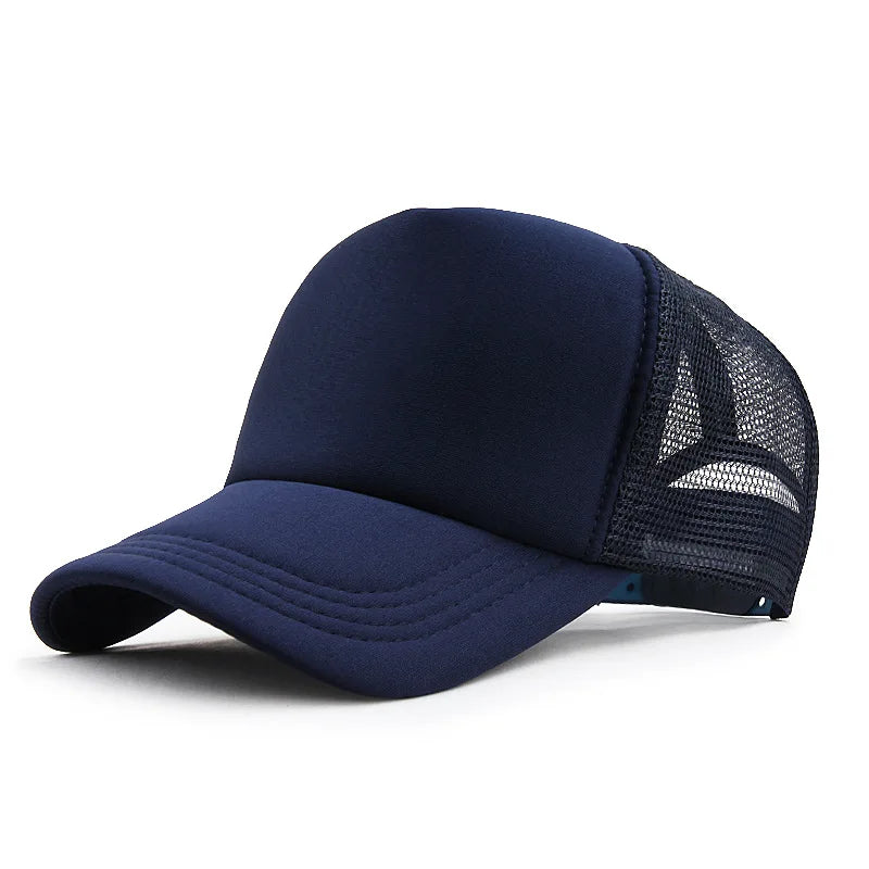 Unisex Cap Casual Plain Mesh Baseball Cap Adjustable Snapback Hats