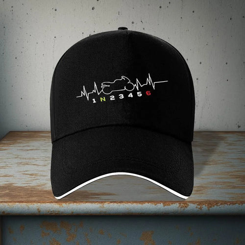 Motorcycle Gearbox Heartbeat Trucker Baseball Cap