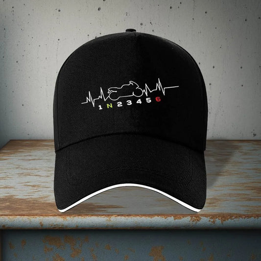 Motorcycle Gearbox Heartbeat Trucker Baseball Cap