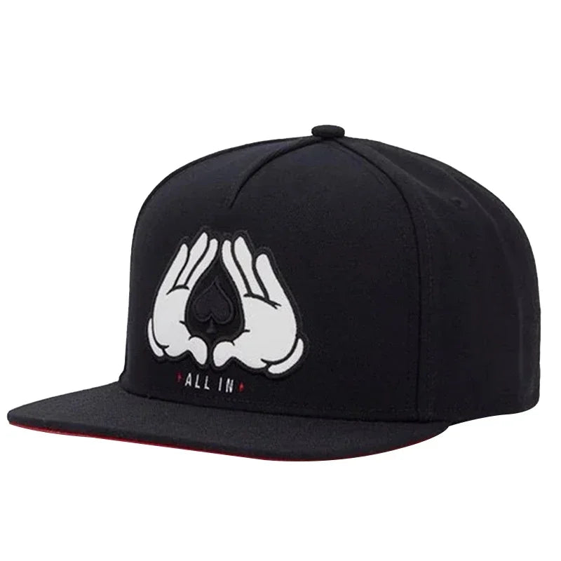 Brooklyn Black Cotton Unisex Hip-Hop Snapback Cap