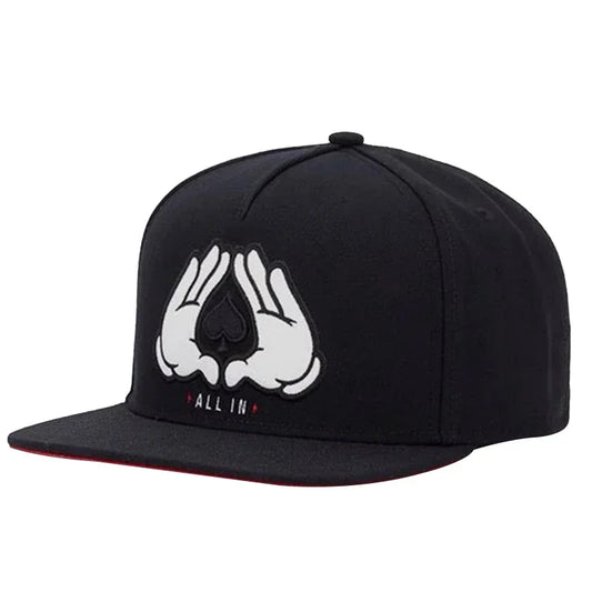 Brooklyn Black Cotton Unisex Hip-Hop Snapback Cap