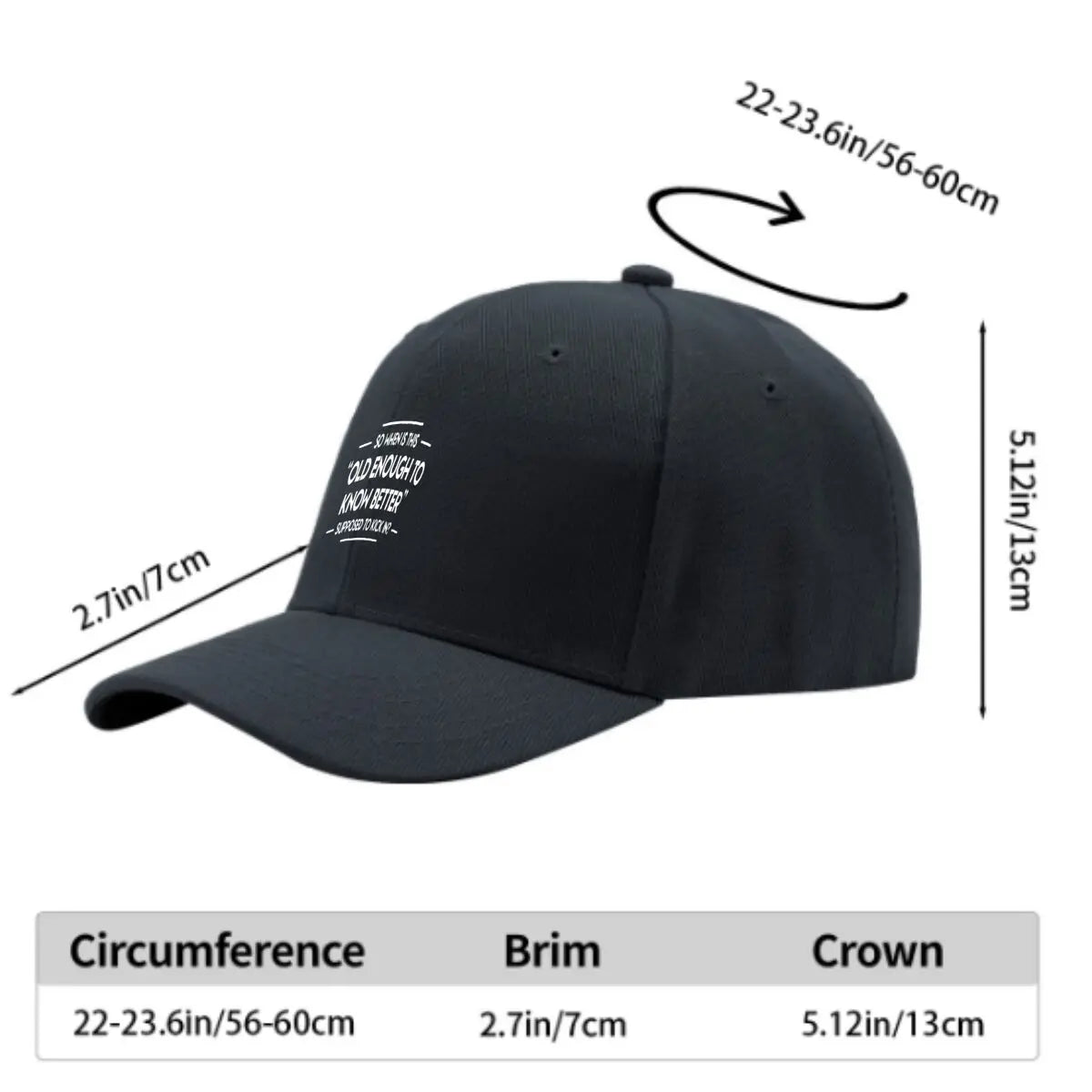 Funny Quote Snapback Baseball Cap