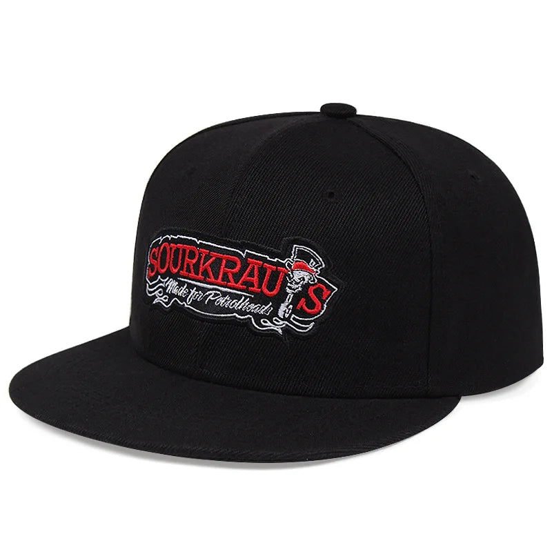 Luxury Flat Top Baseball Cap Adjustable Hip Hop Snapback