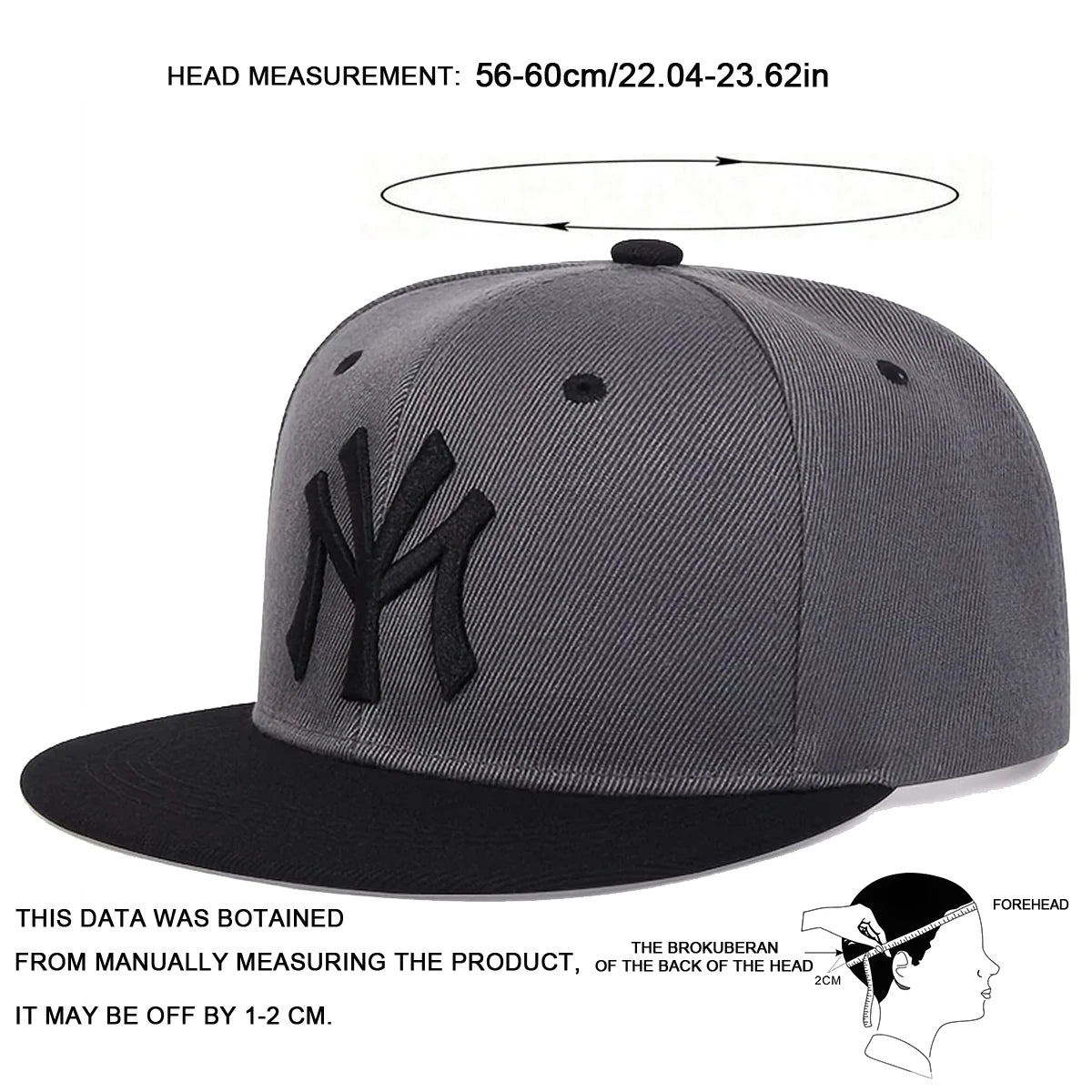 Unisex Letter Embroidered Adjustable Hip-Hop Snapback Cap