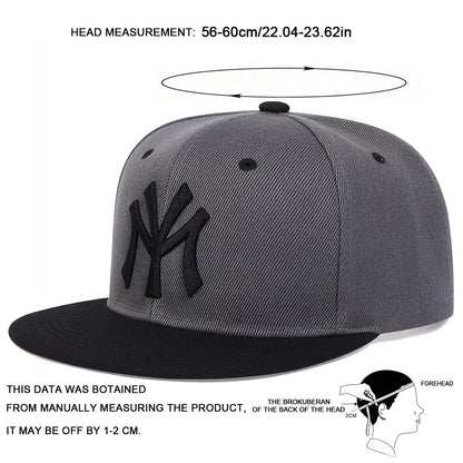 Unisex Letter Embroidered Adjustable Hip-Hop Snapback Cap