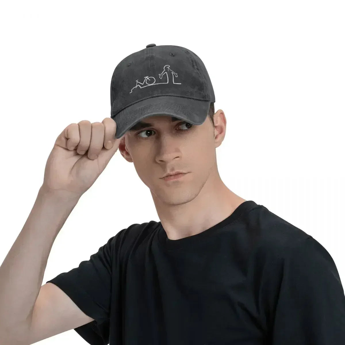 Bicycle La Linea Art Baseball Cap