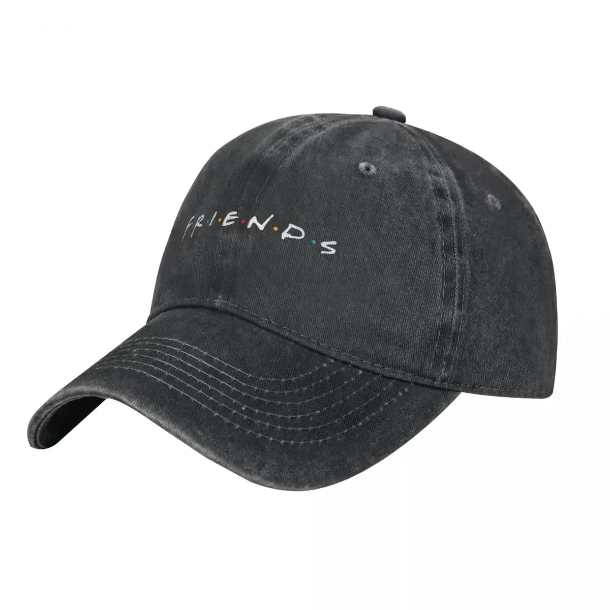 Vintage Friends Distressed Denim Baseball Cap Hat