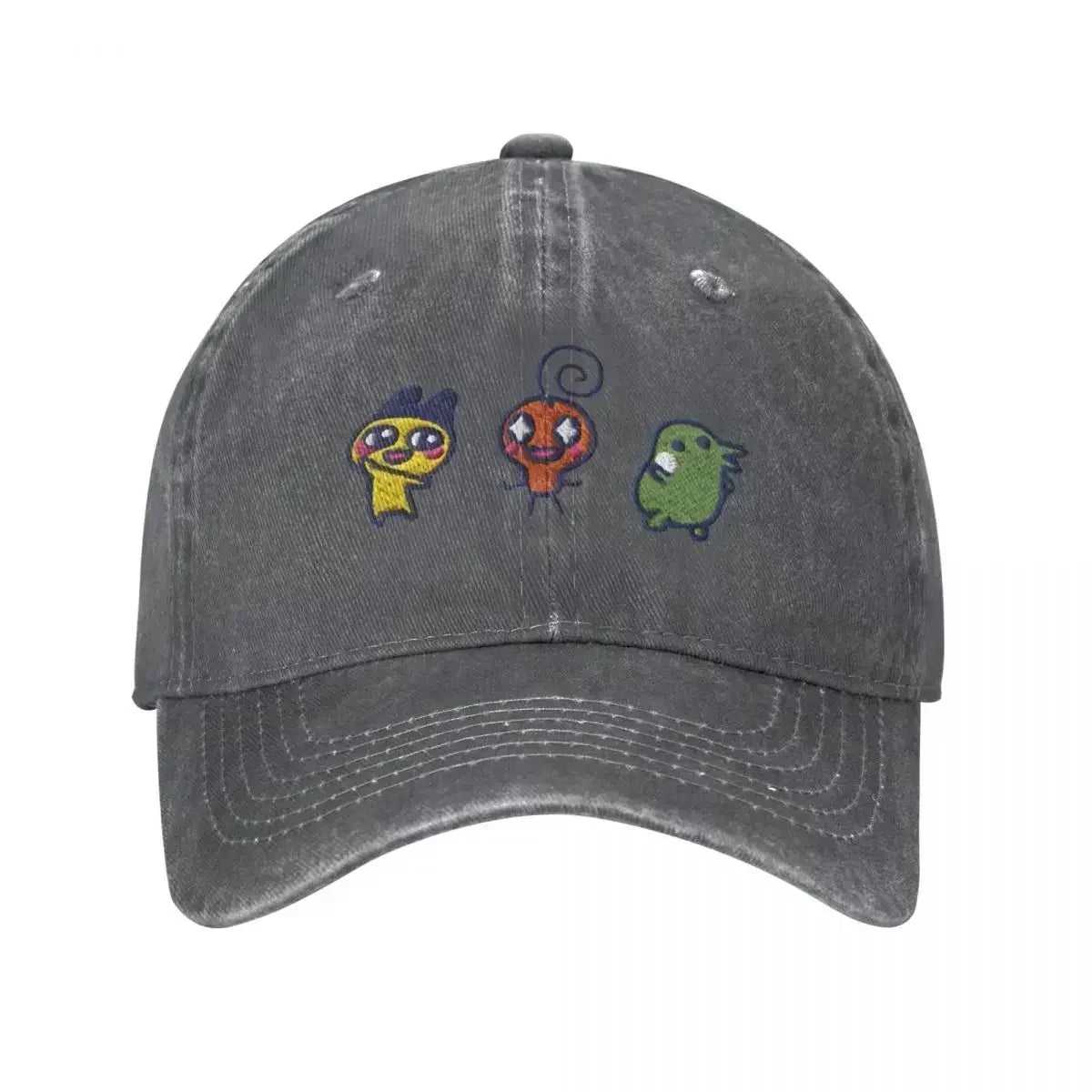 Vintage Tamagotchi Memetchi Mametchi Kuchipatchi Denim Baseball Cap