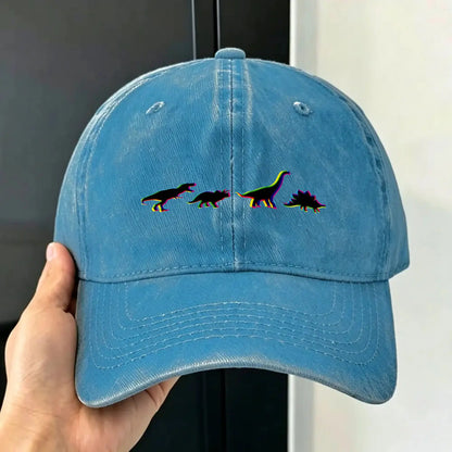 Cmyk Dinosaurs Casual Dinosaur Fossils Breathable Trucker Baseball Cap