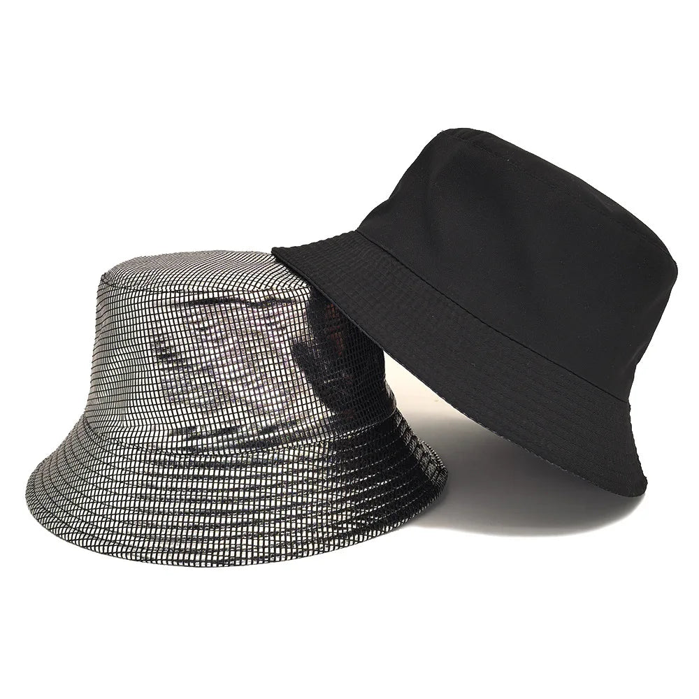 Fashion Bling Panama Women Men Decorate Bucket Hat