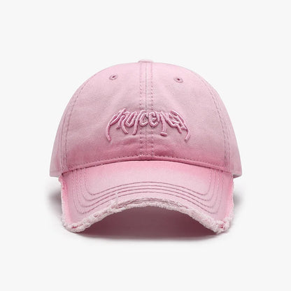 Letter Three Dimensional Embroidery Soft Top Rough Edge Men's Baseball Cap