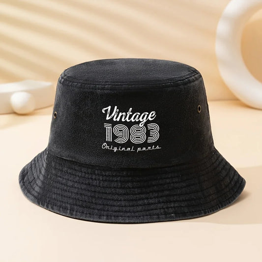 A Unisex Fashionable And Versatile Printed 1983 Bucket Hat