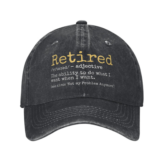 Funny Retired Definition Baseball Cap