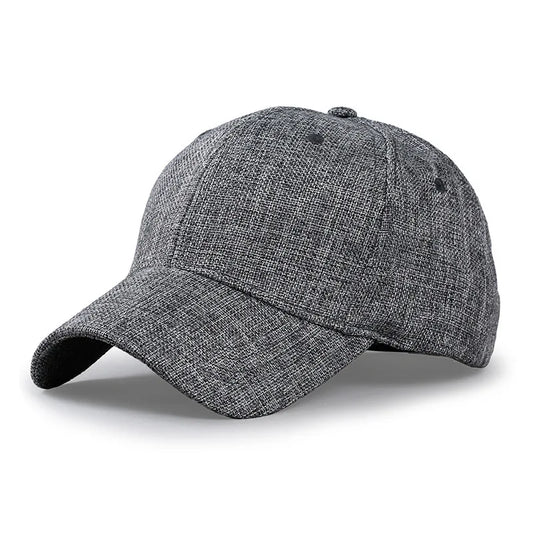 Oversize XXL Faux Linen Men Women Baseball Cap Size 56-59cm 60-65cm