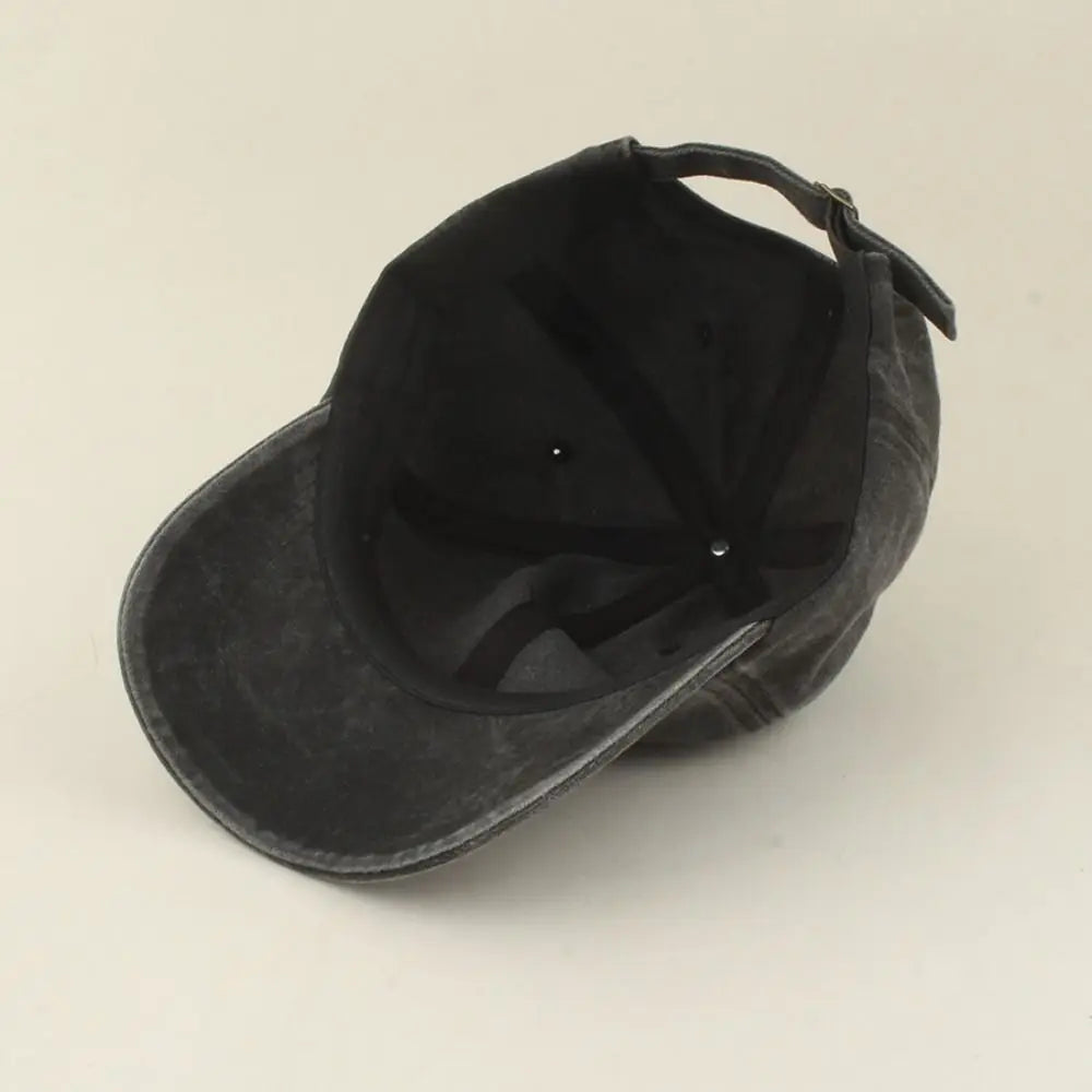 Fishing Embroidered Washed Cotton Baseball Cap