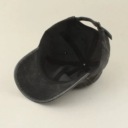 Fishing Embroidered Washed Cotton Baseball Cap