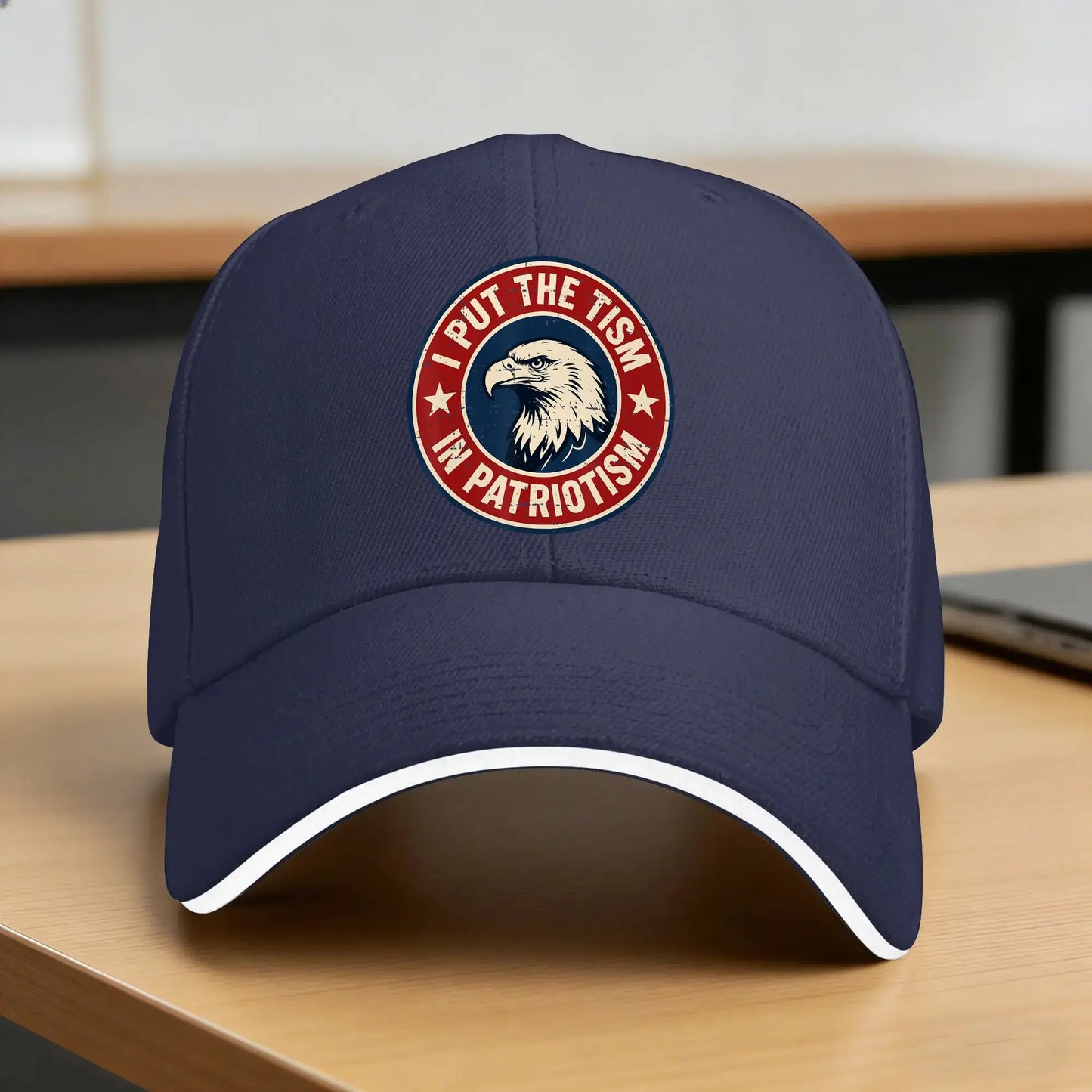 I Put The Tism In Patriotism Eagle USA Baseball Cap