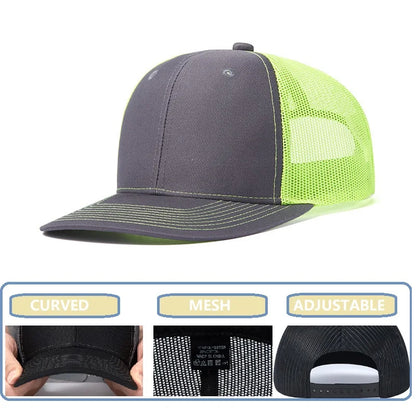 Rivet Embellished Hip-Hop Mesh Visor Snapback Cap
