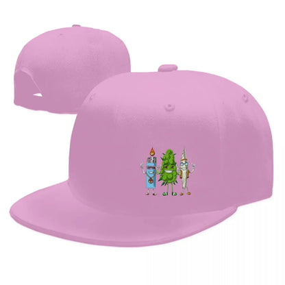 Weed Bud Joint Graphic Snapback Cap