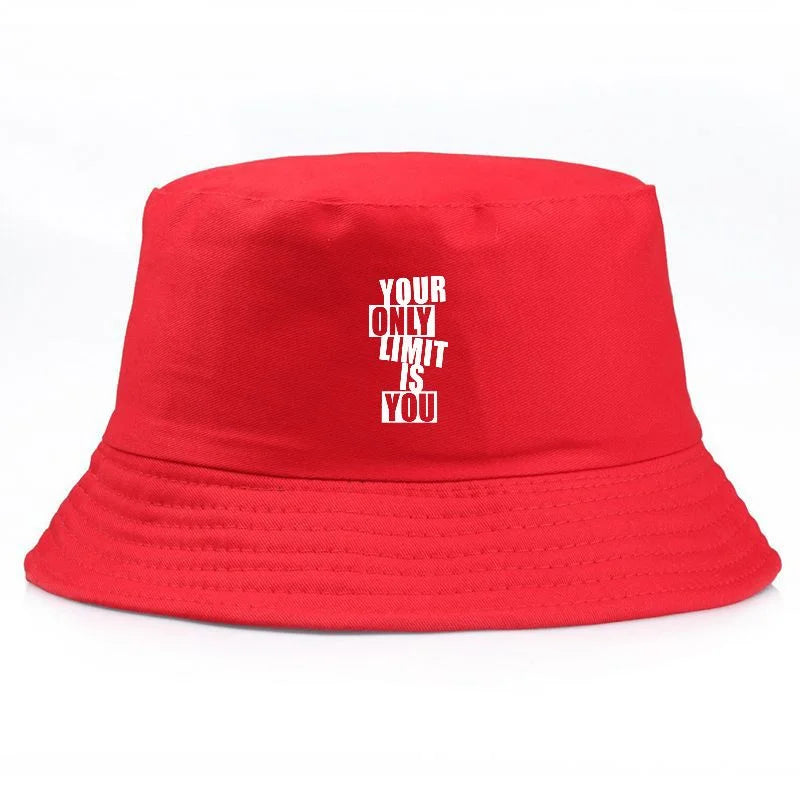 Y2K Vintage Letter Print Cotton Bucket Hat