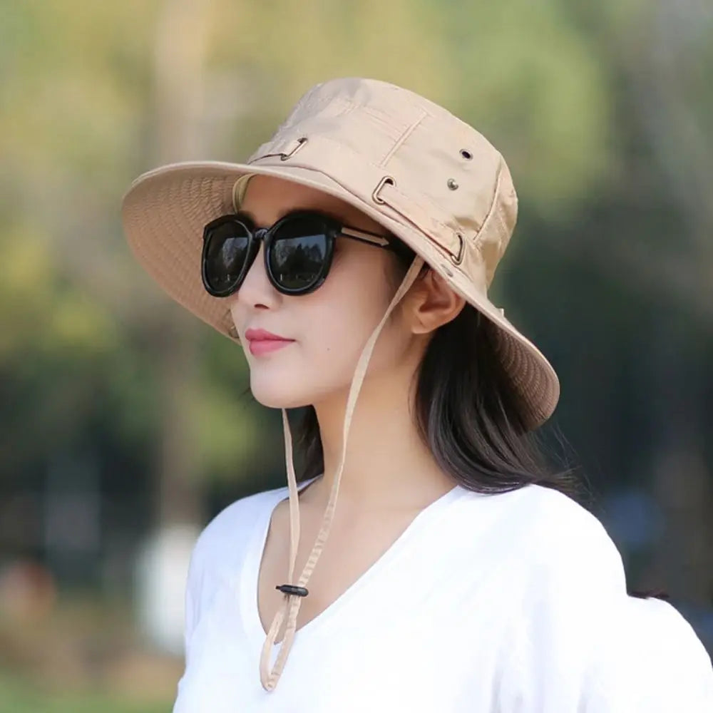 Wide Brim UV Protection Waterproof Bucket Hat