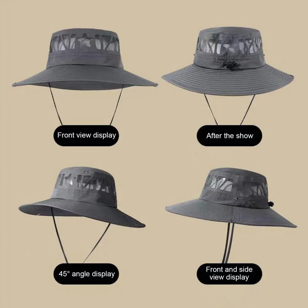 Breathable Mesh UV Protection Fishing Bucket Hat