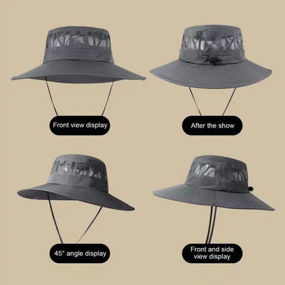 Breathable Mesh UV Protection Fishing Bucket Hat