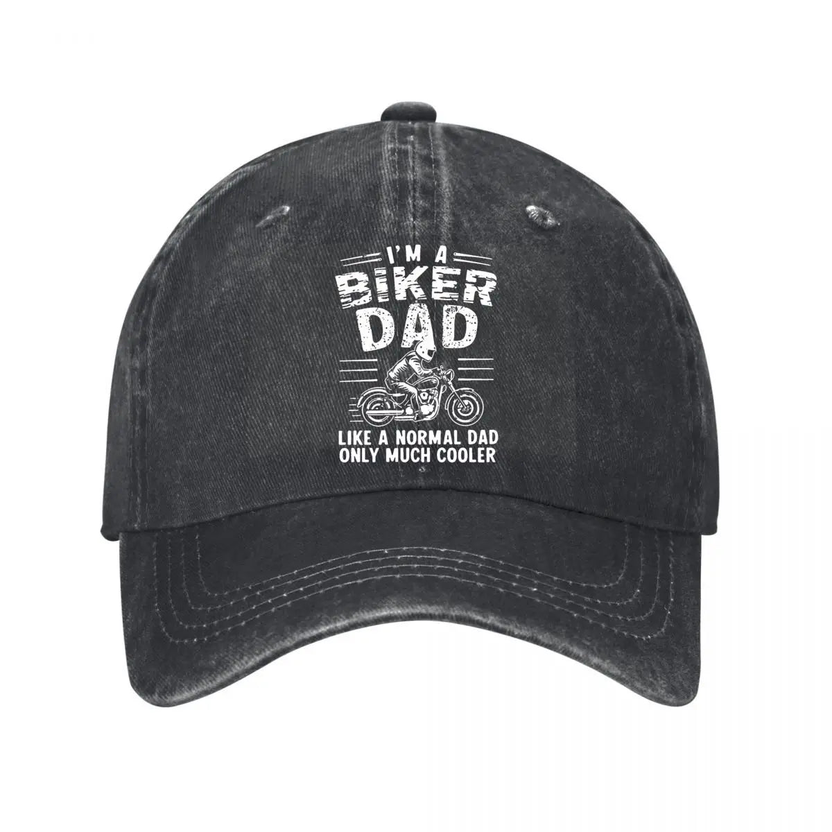 Biker Dad Vintage Washed Baseball Cap