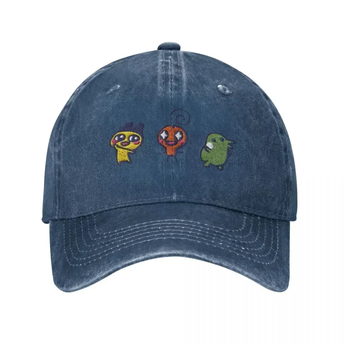 Vintage Tamagotchi Memetchi Mametchi Kuchipatchi Denim Baseball Cap