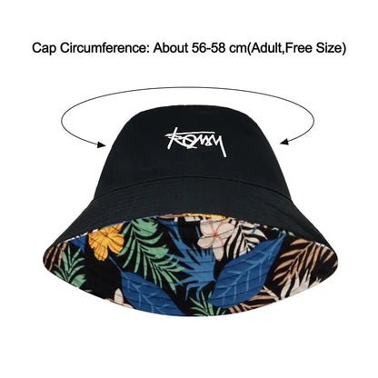 Double Sided Bucket Hat Men Women Summer