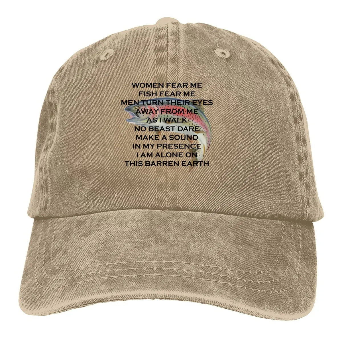 Fish Fear Me Funny Baseball Cap