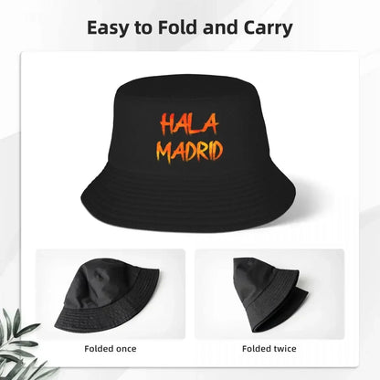 New Custom Hala Letter Print Beach Bucket Hat Women Men Unisex Summer Fisherman Cap