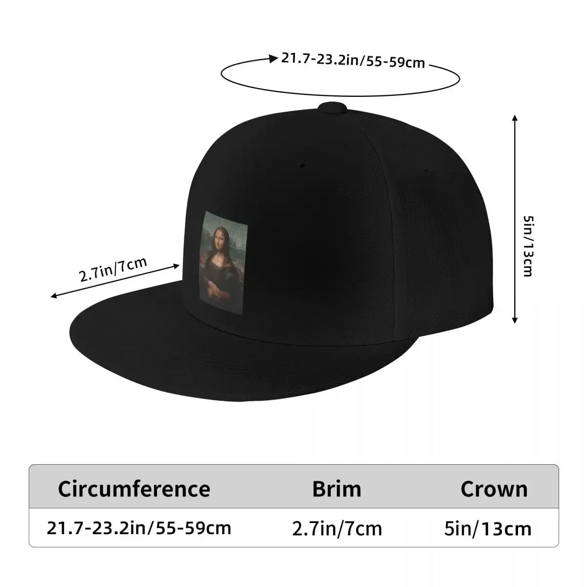 2026 Mona Lisa Black Luxury Snapback Cap
