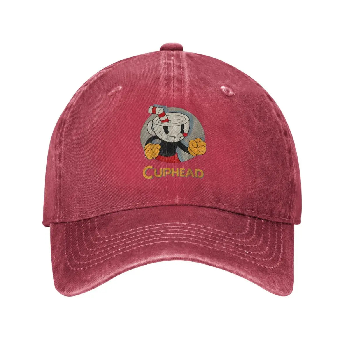 Vintage Cuphead Shadow Snapback Baseball Cap