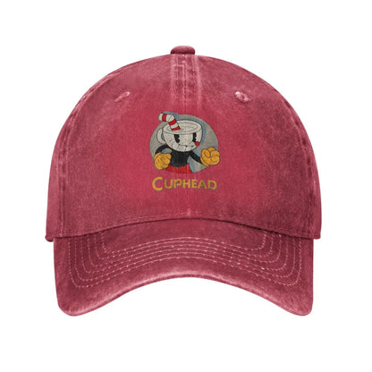 Vintage Cuphead Shadow Snapback Baseball Cap