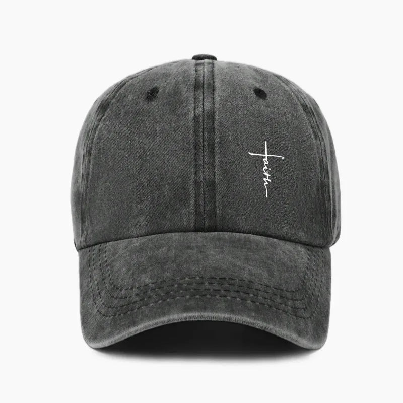 Retro Cross Print Baseball Cap