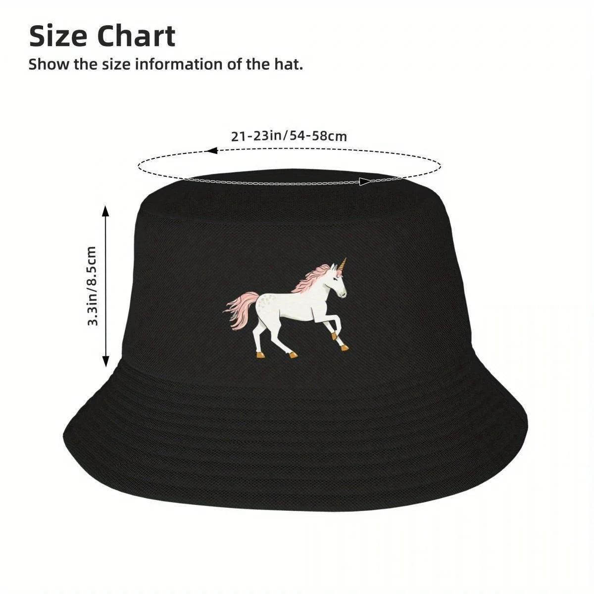 Dashing Unicorn Christmas Theme Beach Bucket Hat Design