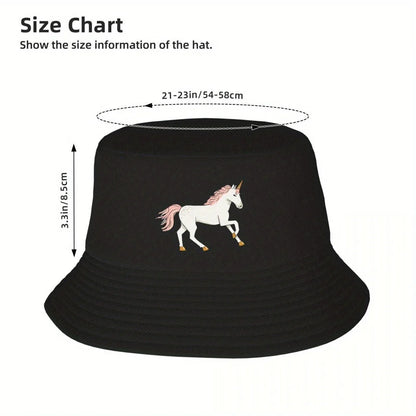 Dashing Unicorn Christmas Theme Beach Bucket Hat Design