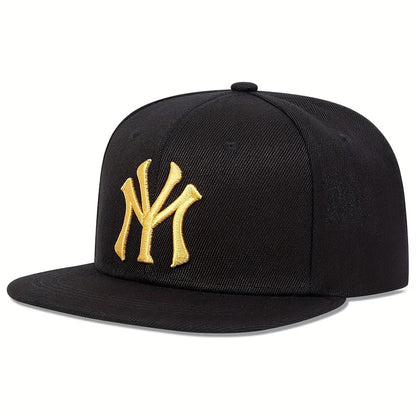 Unisex Letter Embroidered Adjustable Hip-Hop Trucker Snapback Cap