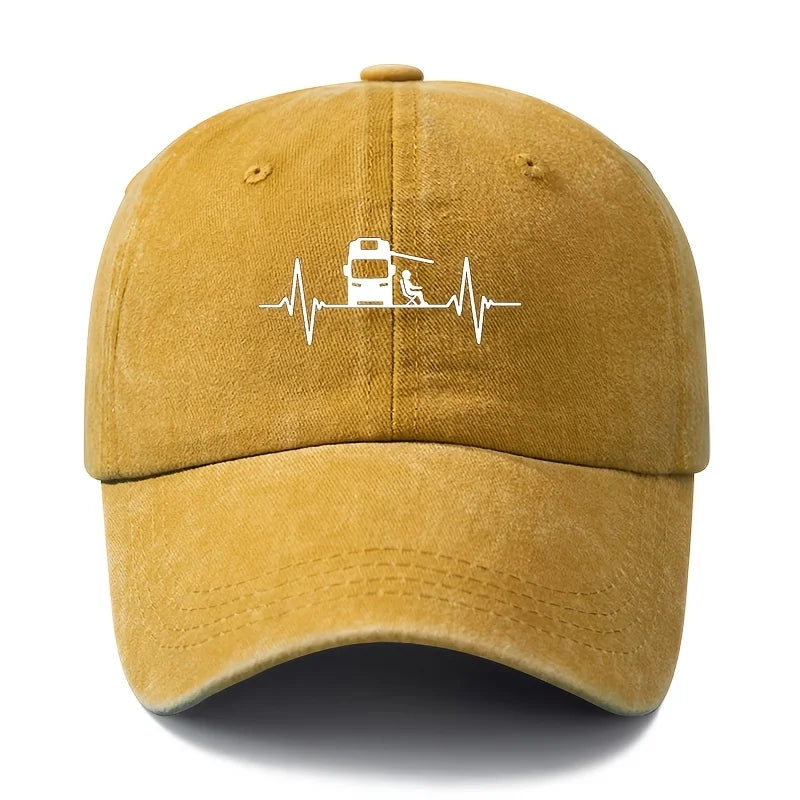 Classic Retro Washed Printed Baseball Cap