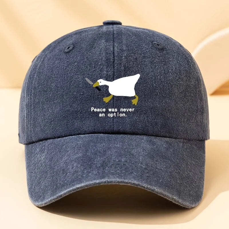Running Goose Print Travel Baseball Cap