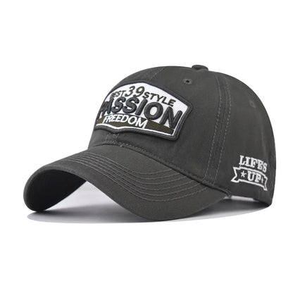 Unisex Cotton Washed Baseball Cap Men Letter Embroid Vintage