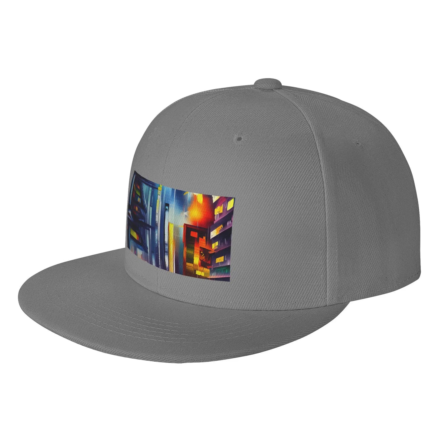 Fashion City of Fire and Ice Flat Brim Snapback Cap