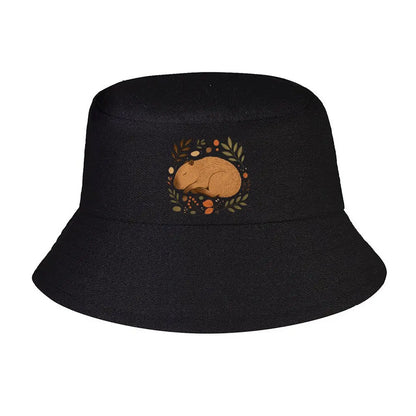 Cozy Resting Capybara Bucket Hat