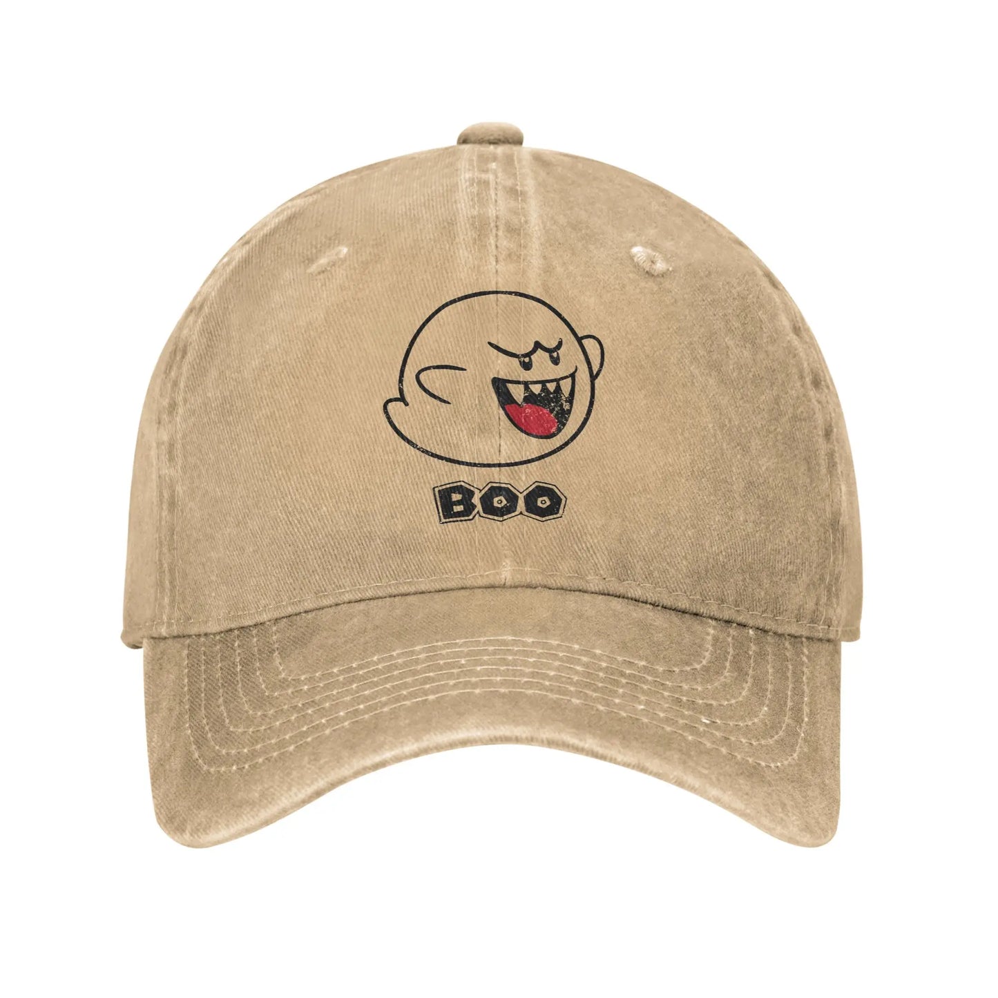 Boo Ghost Mario Distressed Baseball Cap