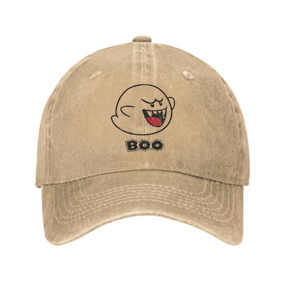 Boo Ghost Mario Distressed Baseball Cap