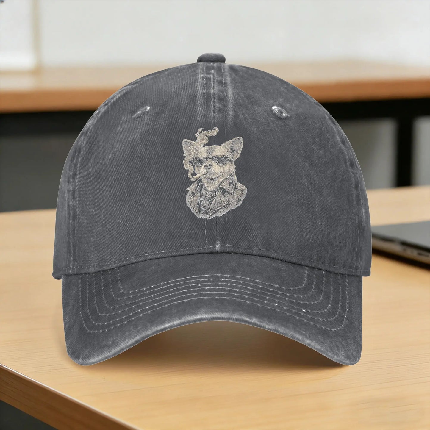 Funny Chihuahua Meme Washed Baseball Cap
