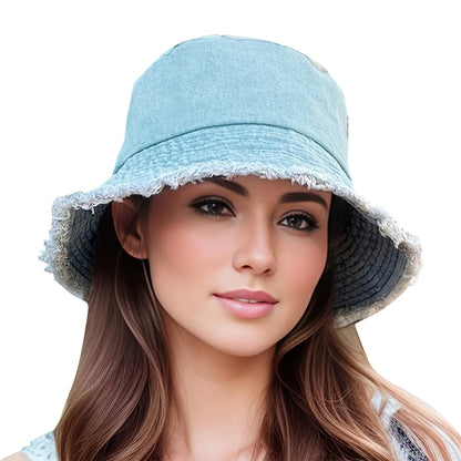 Trendy Bucket Hat Fisherman Bucket Hat Solid Color Retro Style